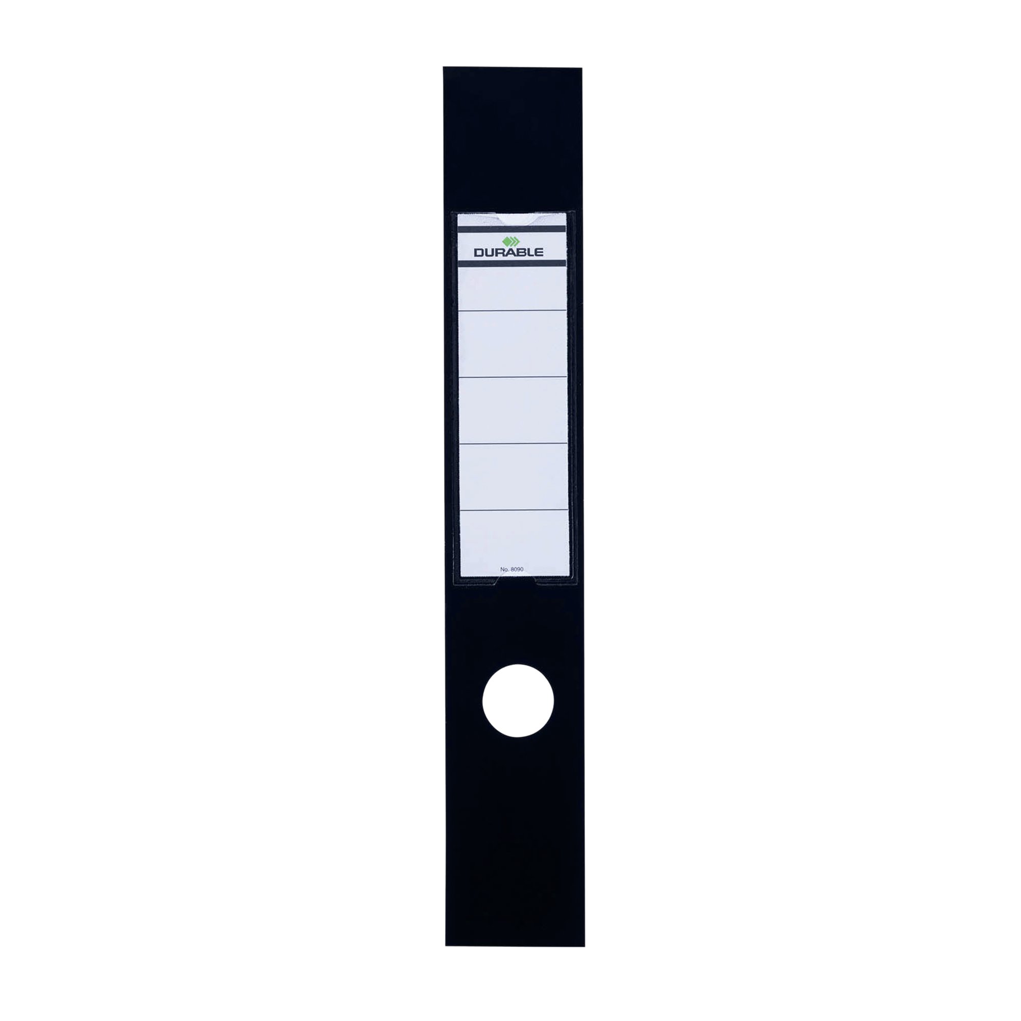 DURABLE ORDOFIX SPINE LABEL BLK PK10