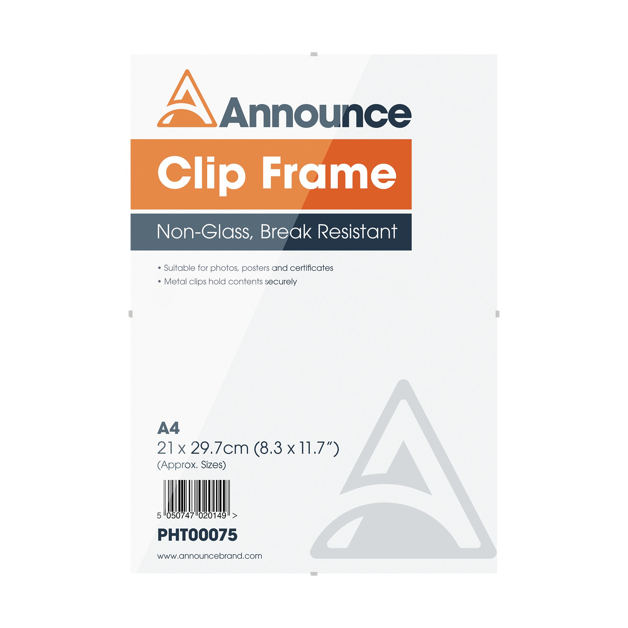 ANNOUNCE A4 METAL CLIP FRAME