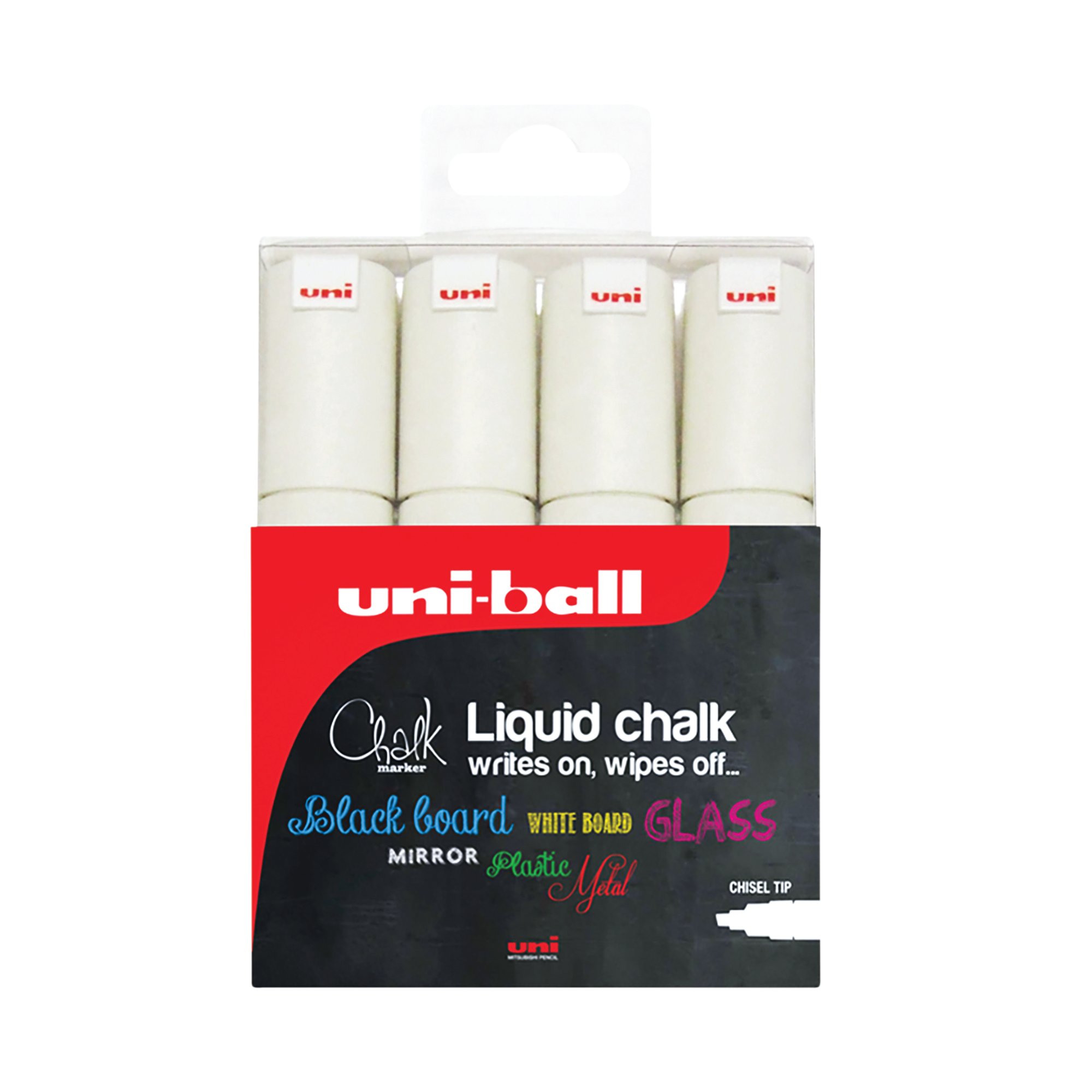 UNI-BALL PWE-8K CHLKMRKR BRD WHT PK4