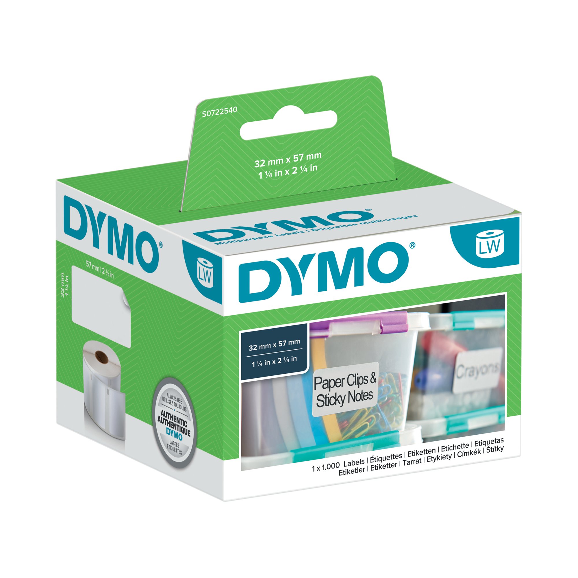 DYMO LABELWRITER LABELS 57X32 PK1000