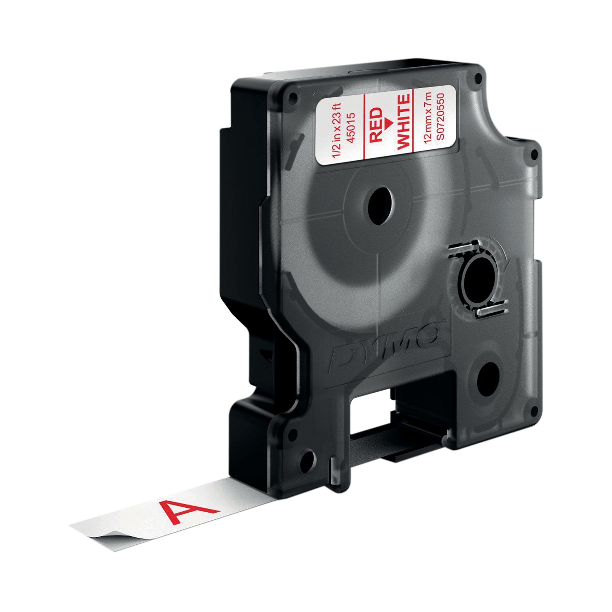 DYMO D1 LABELMAKER TAPE 12MM RED/WHT