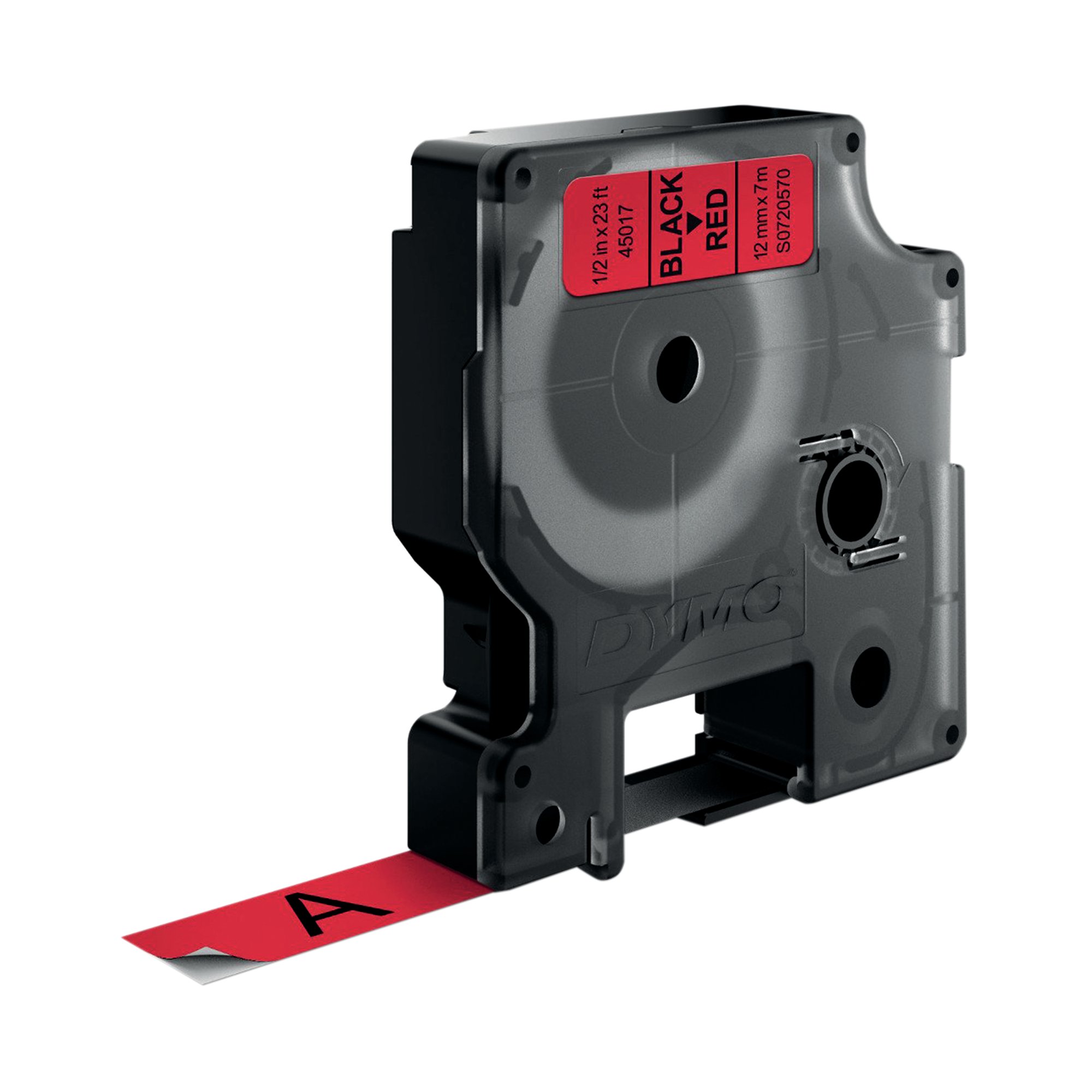 DYMO D1 LABELMAKER TAPE 12MM BLK/RED