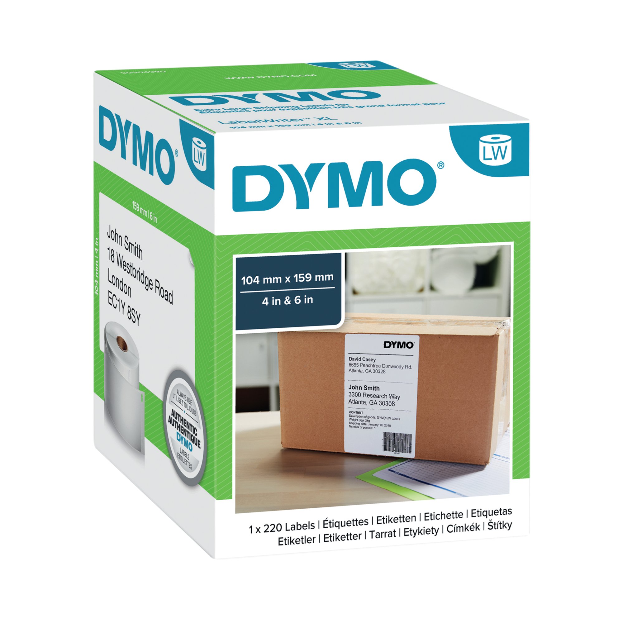 DYMO LABELWRITER XL SHIP LAB PK220