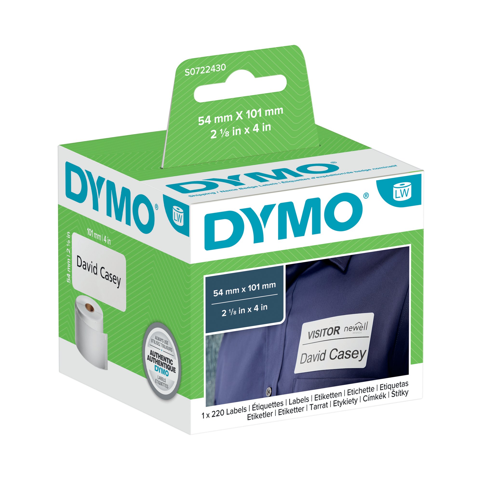 DYMO SHIP LABEL 54X101 BLK/WHT PK220