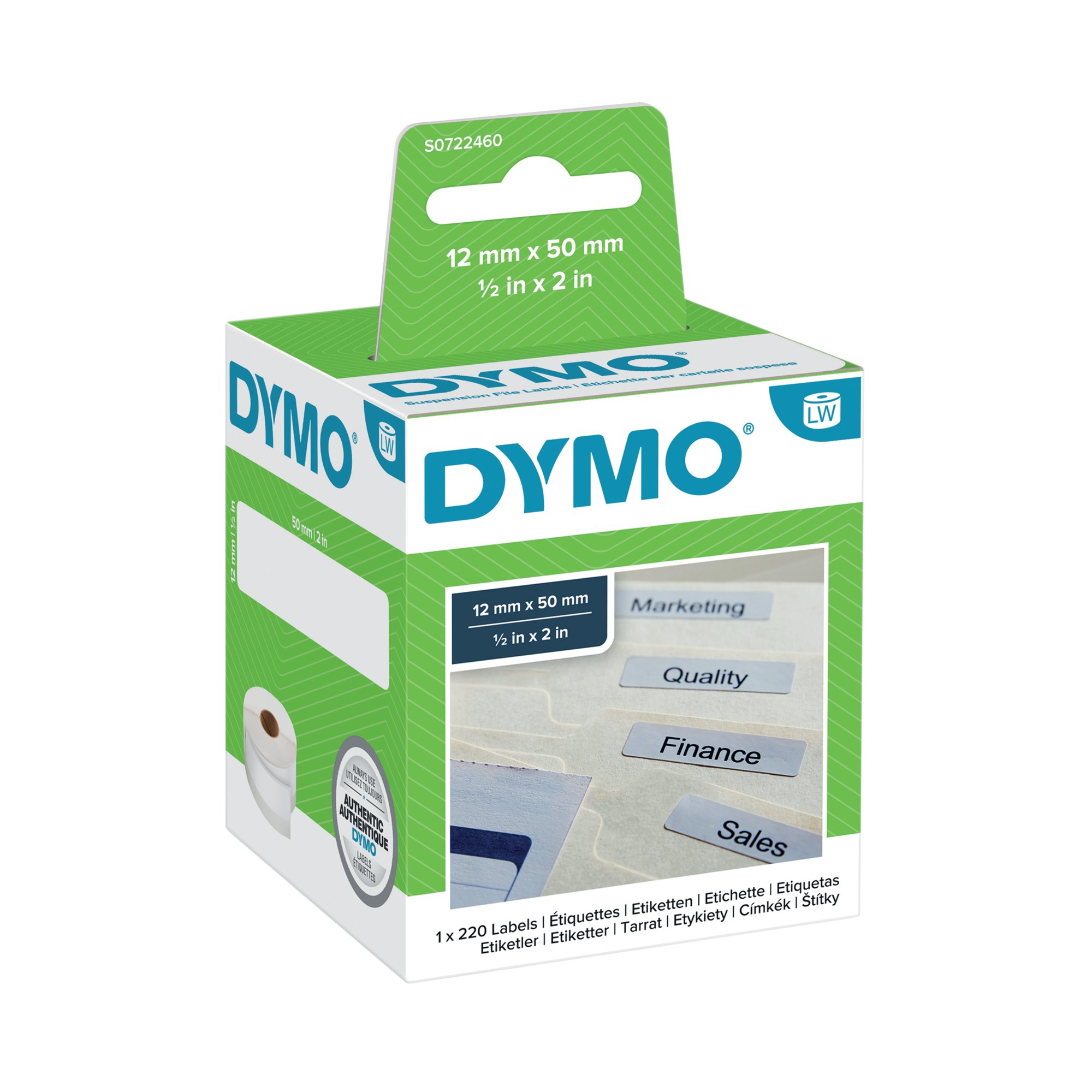 DYMO SUSN FILE LABEL 50X12MM PK220