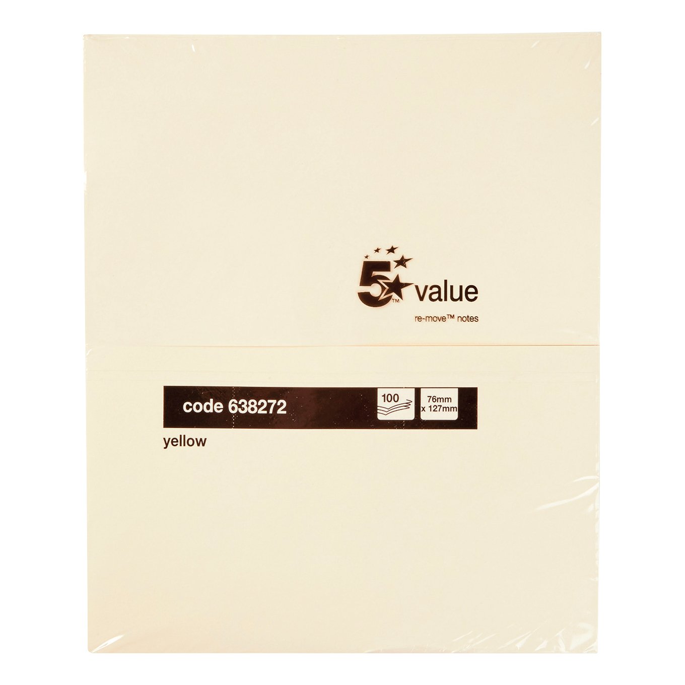 RE-MOVE STICKY NOTES 76X127 YLW PK12