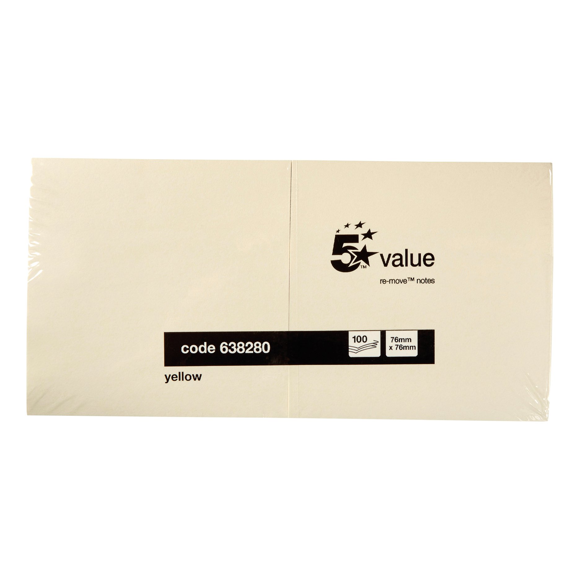 RE-MOVE STICKY NOTES 76X76 YLW PK12