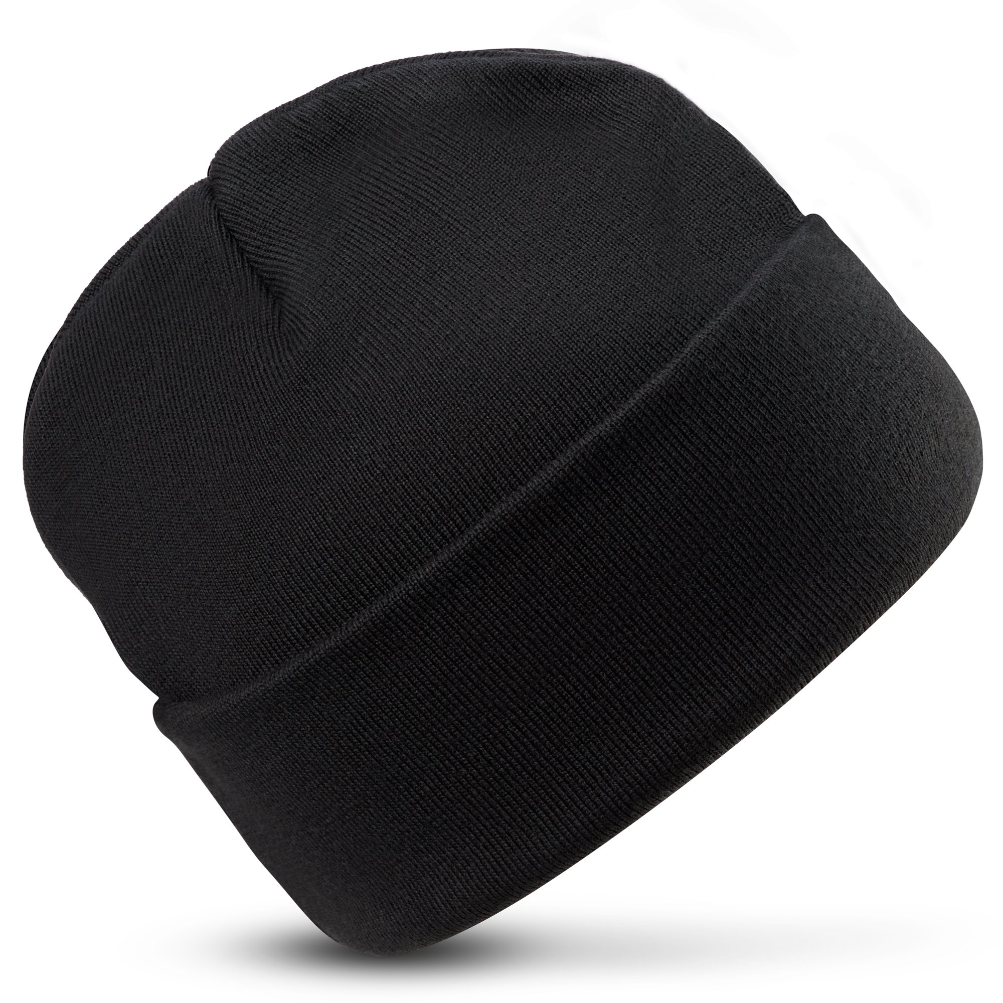 BEANIE HAT WITH LINING UNISEX BLACK