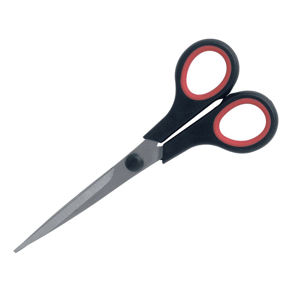 SCISSORS SLESS STEEL/RUBBER 155MM