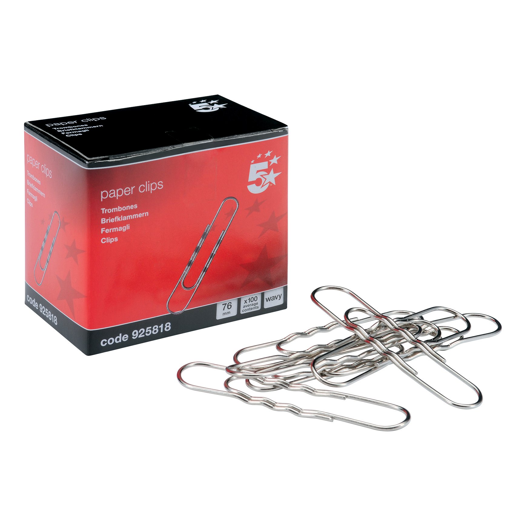 PAPERCLIP WAVY GIANT 76MM PK100