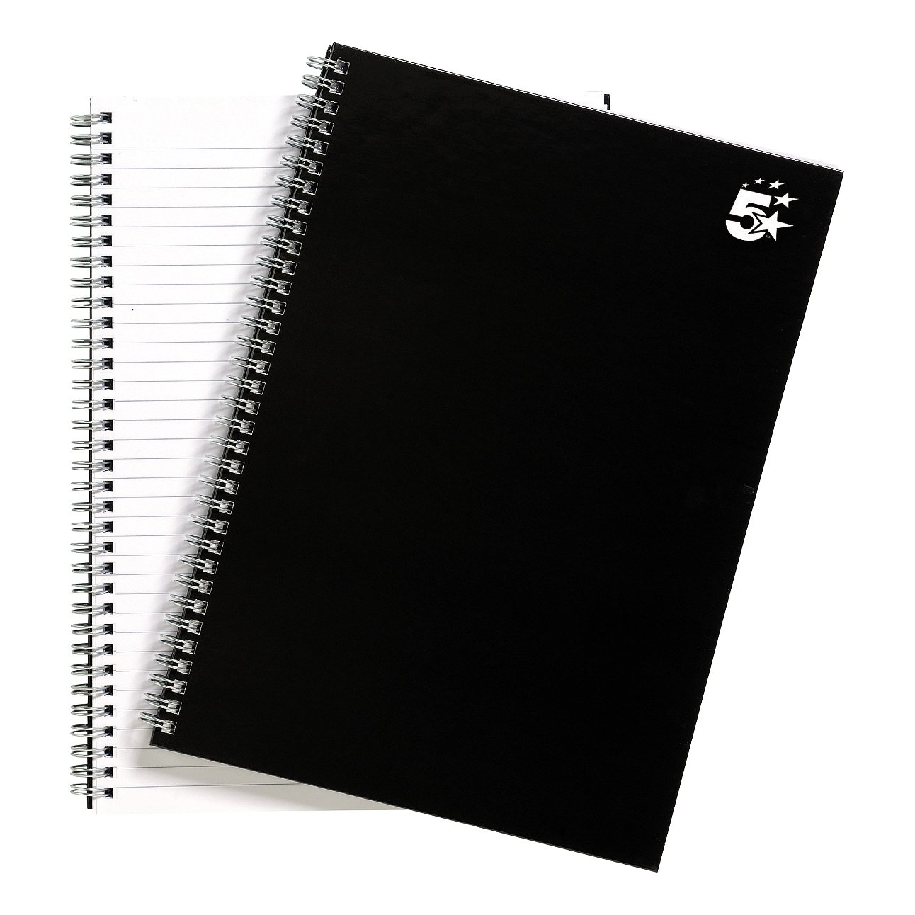 WBND NOTEBOOK RLD 140PG A4 BLK PK5