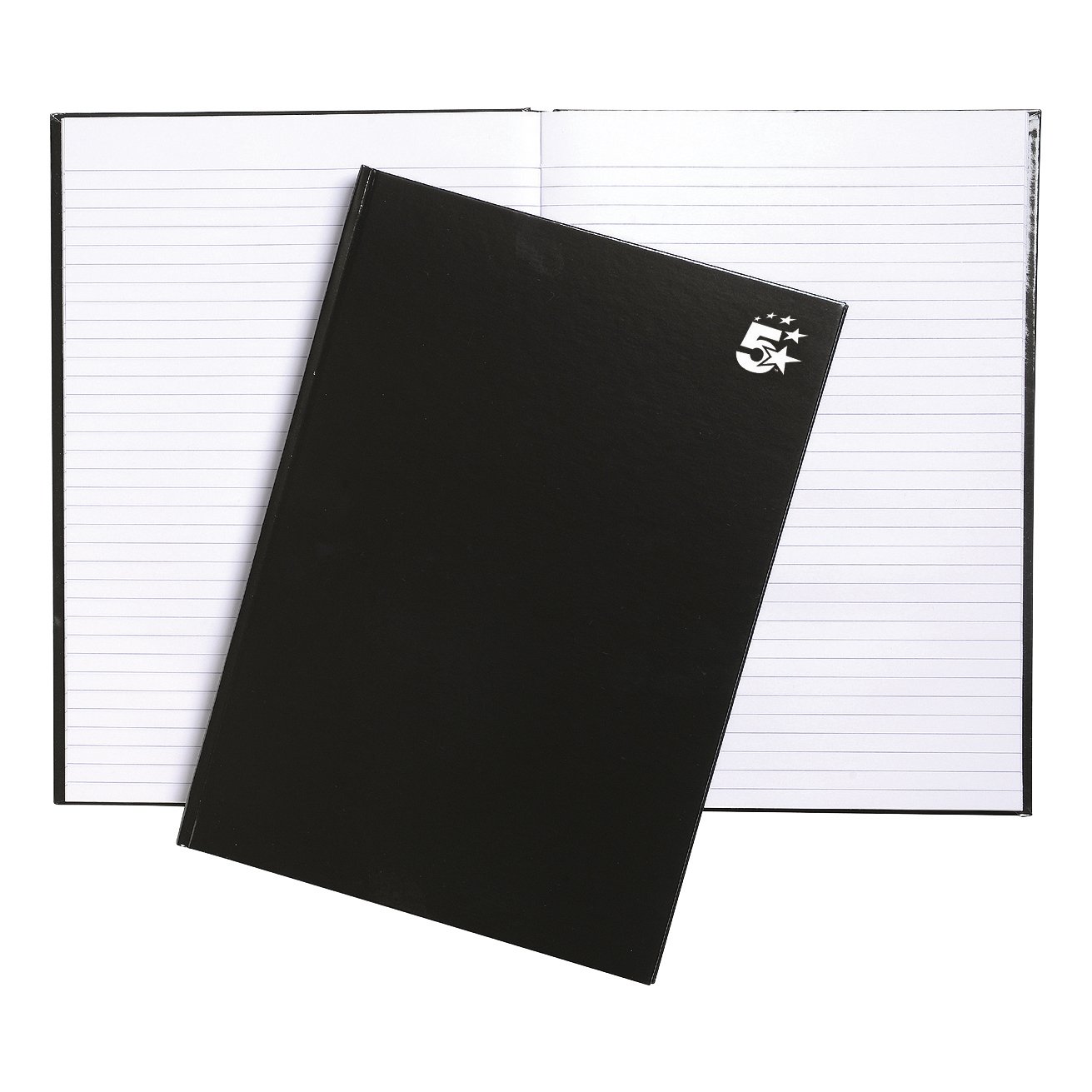 NOTEBOOK RLD 160PG A4 75GSM BLK PK5