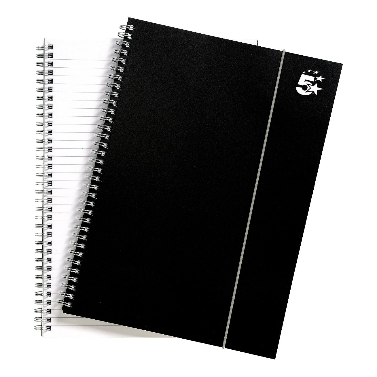 WBND NOTEBOOK RLD 80GSM A4 BLK PK6