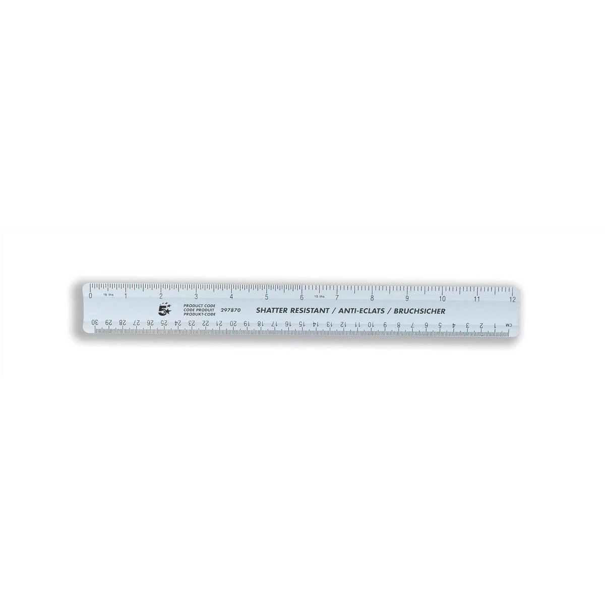 RULER SHATTER-RESISTANT 300MM PK10