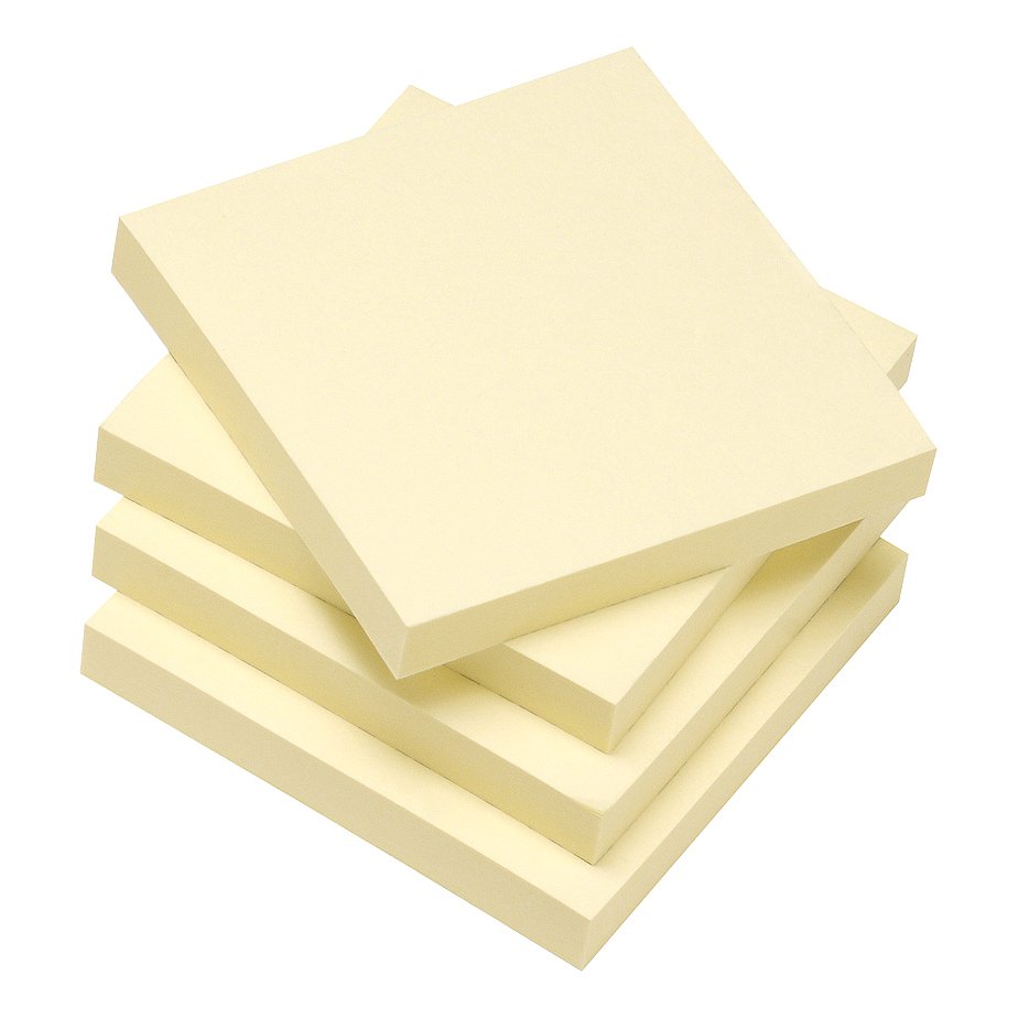 RE-MOVE STICKY NOTE 76X76 YLW PK12