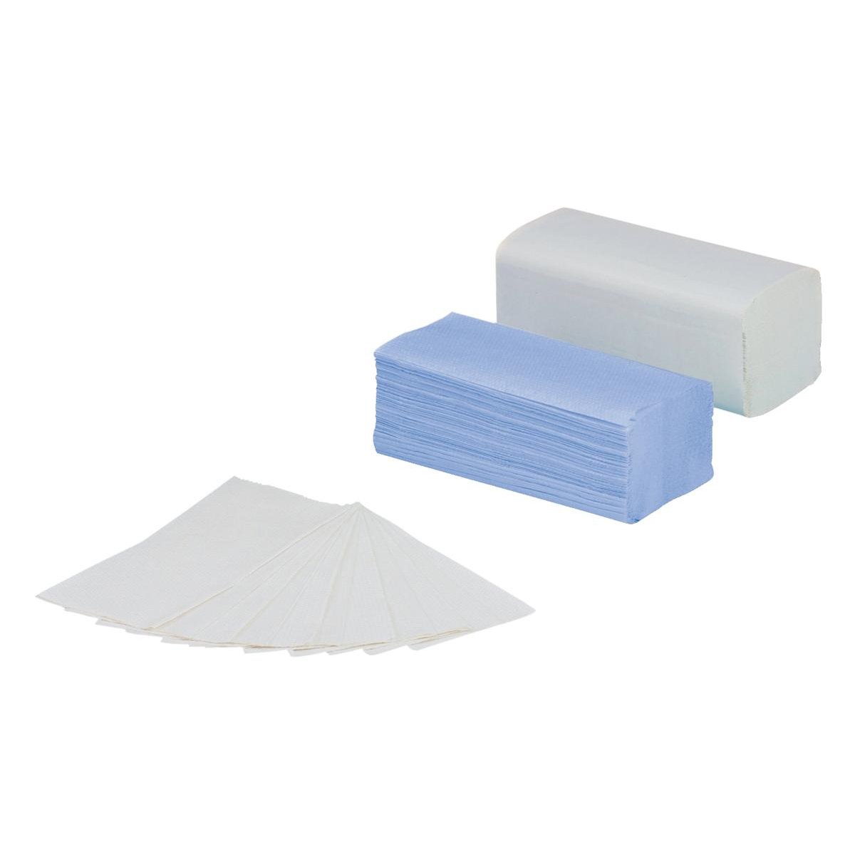 V-FOLD 1-PLY HAND TOWEL BLUE PK12