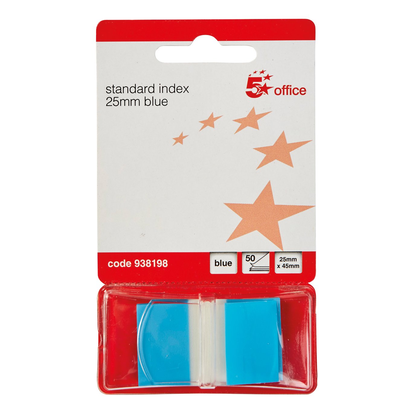 INDEX FLAGS 25X45MM 50 FLAGS/PAD BLU
