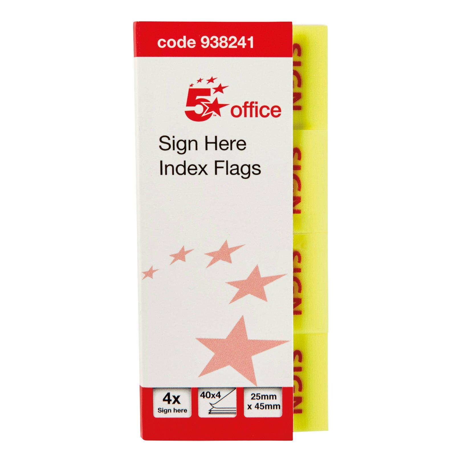 SIGN HERE INDEX FLAGS 40X4 FLAGS
