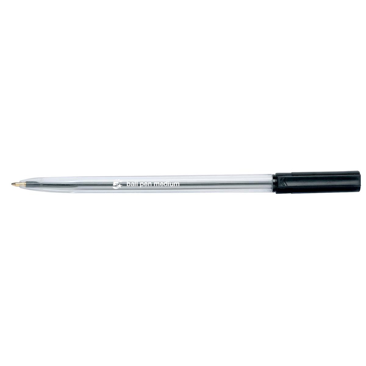 BALL PEN MEDIUM 1MM TIP BLK PK20
