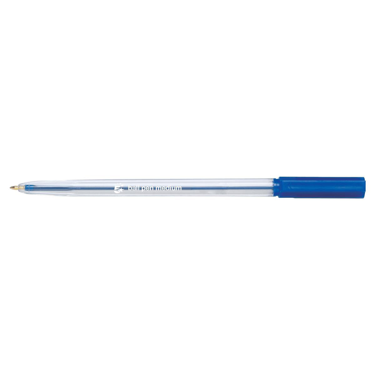 BALL PEN MEDIUM 1MM TIP BLUE PK20