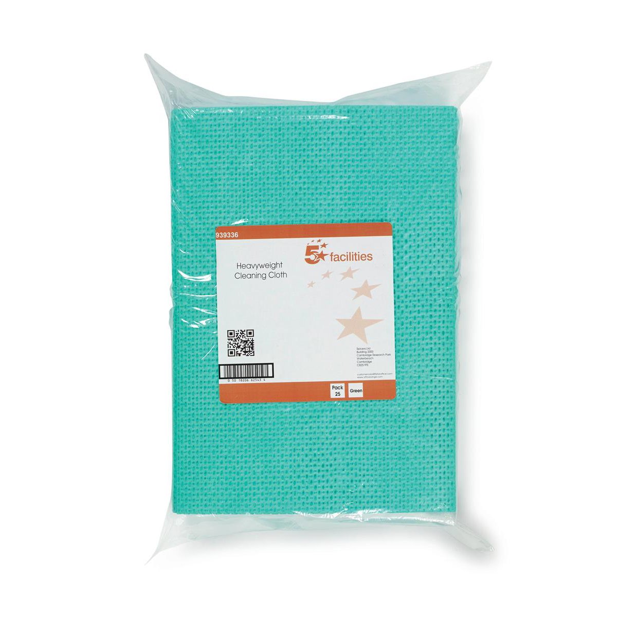 HDUT CLEANING CLOTHS 76GSM GRN PK25