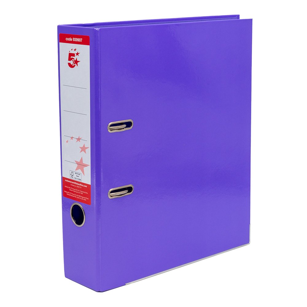 LEVER ARCH FILE A4 PURPLE PK10