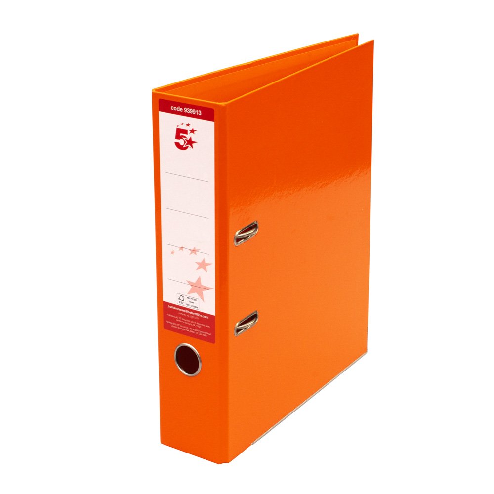 LEVER ARCH FILE A4 ORANGE PK10