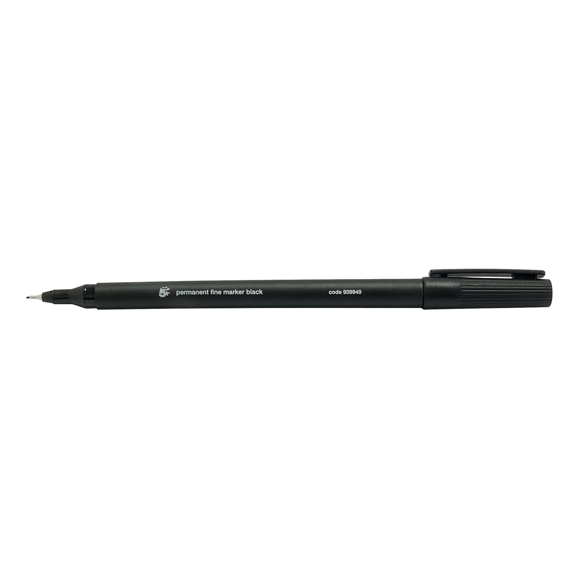 PERMANENT MARKER FINE TIP BLK PK10