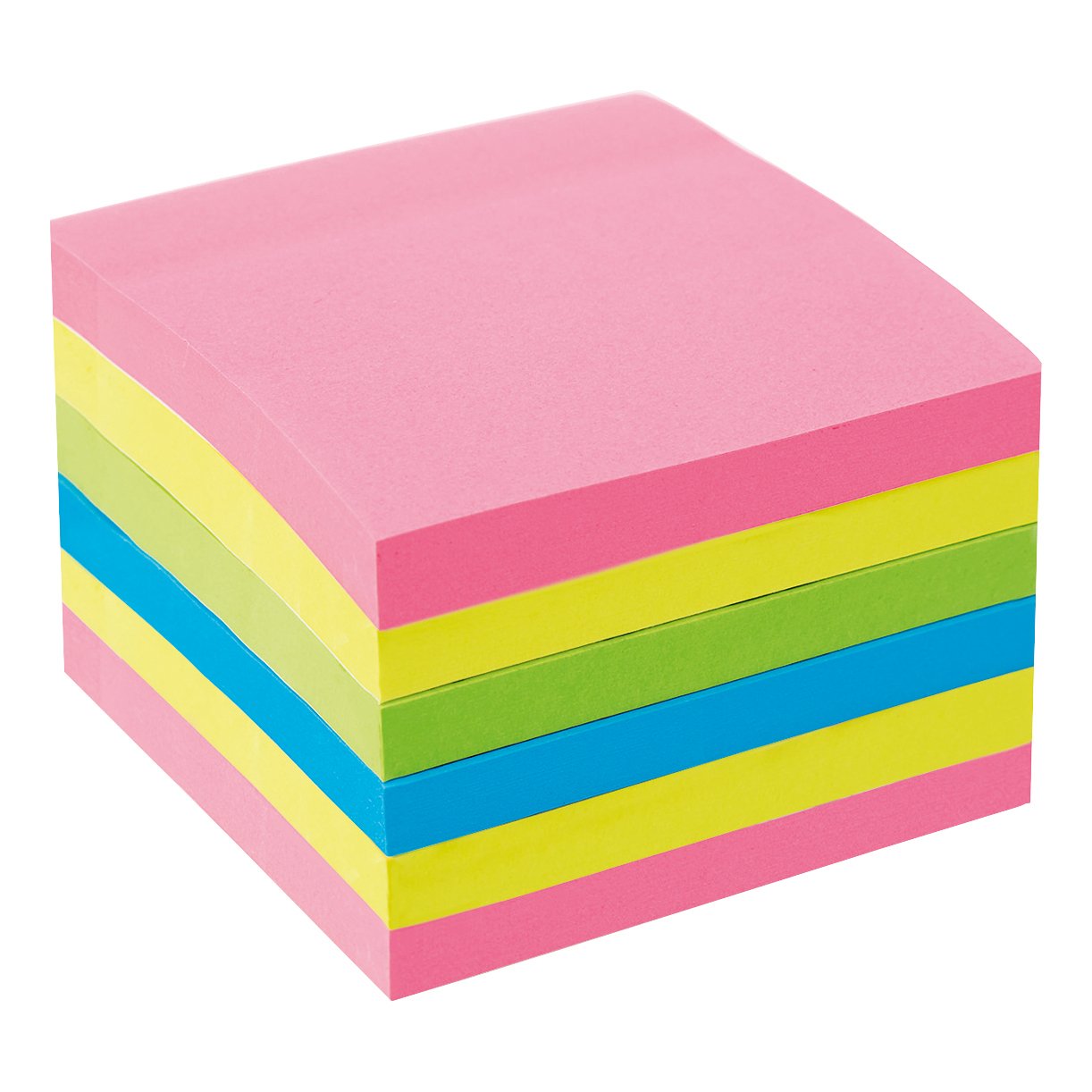 EXTRA STICKY NOTE 76X76 AST NEON PK6