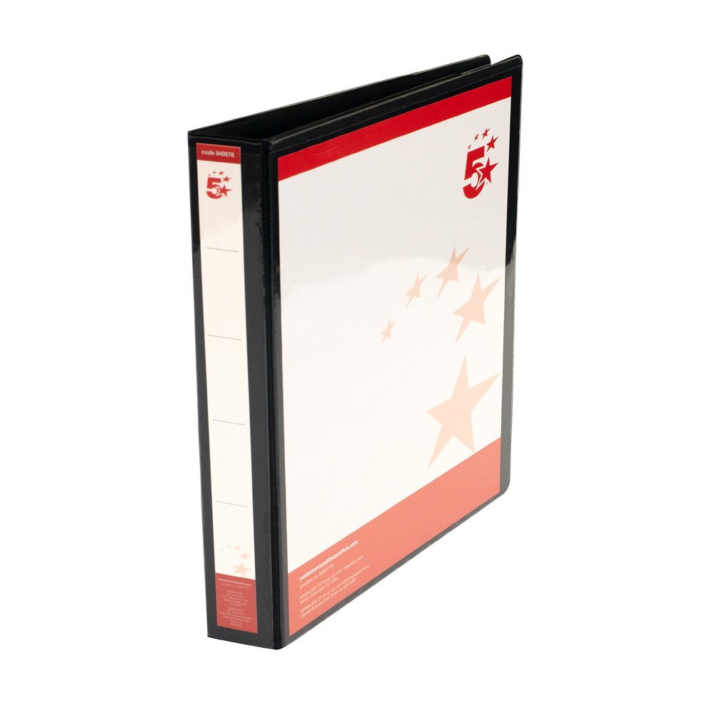 2D-RING RING BINDER A4 25MM BLK PK10