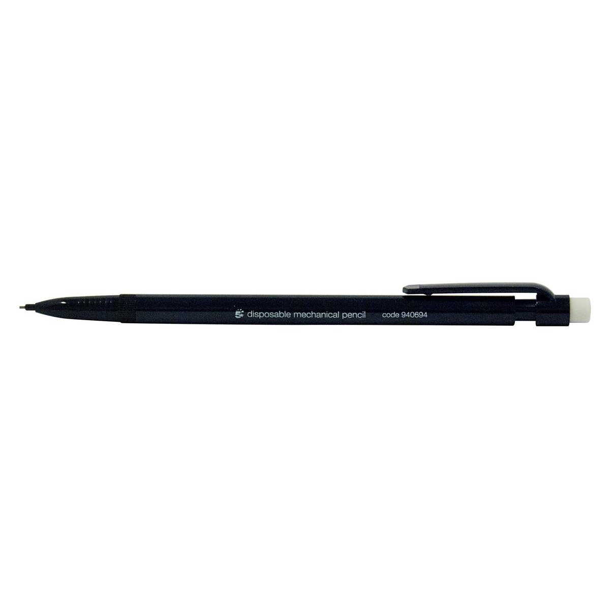 MHCL PENCIL RETR+0.7MM LEAD BLK PK10