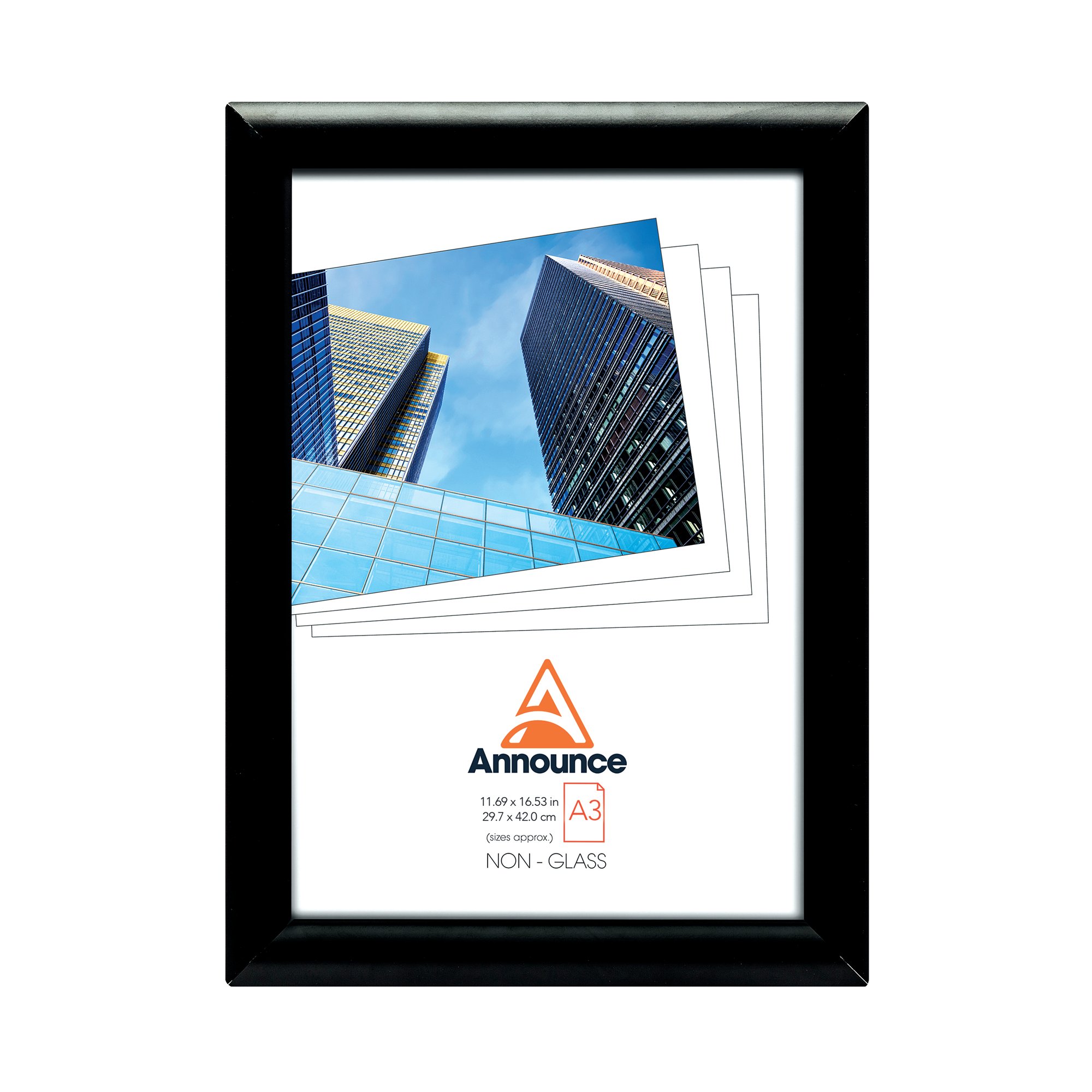 ANNOUNCE SNAP FRAME BLACK A3