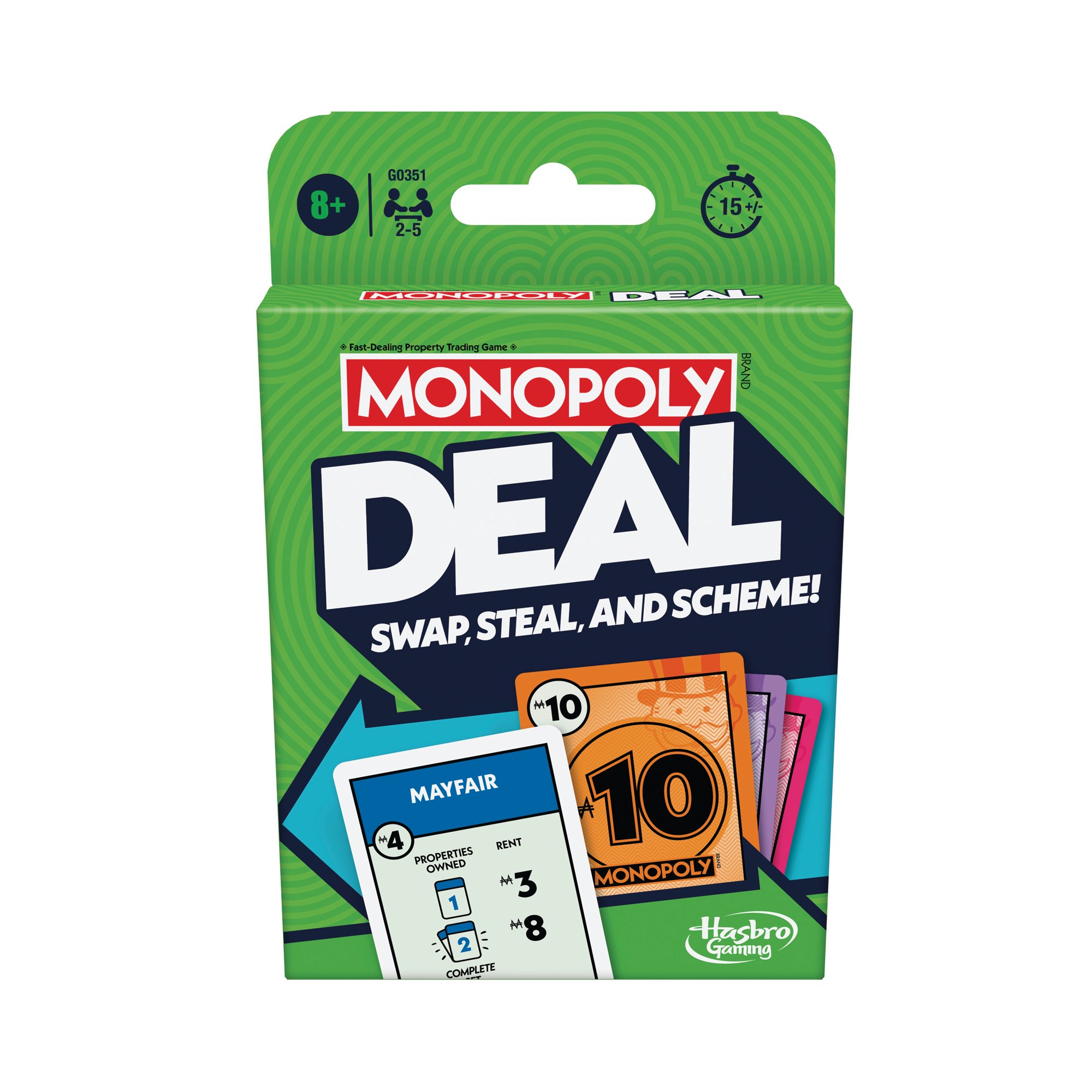 HASBRO MONOPOLY DEAL CARD GAME