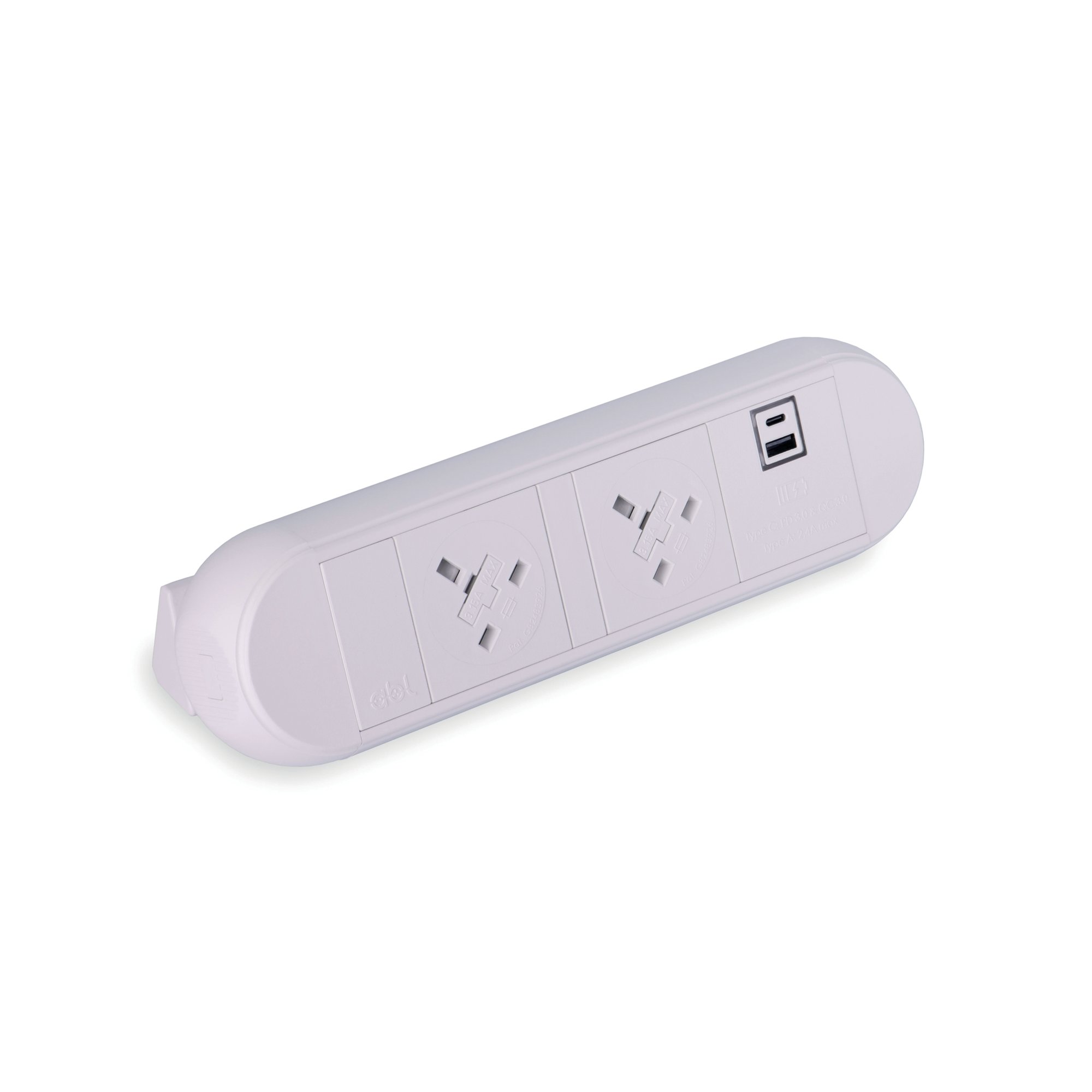 ON DESK POWER MODULE 2XUK SOCKET WHT