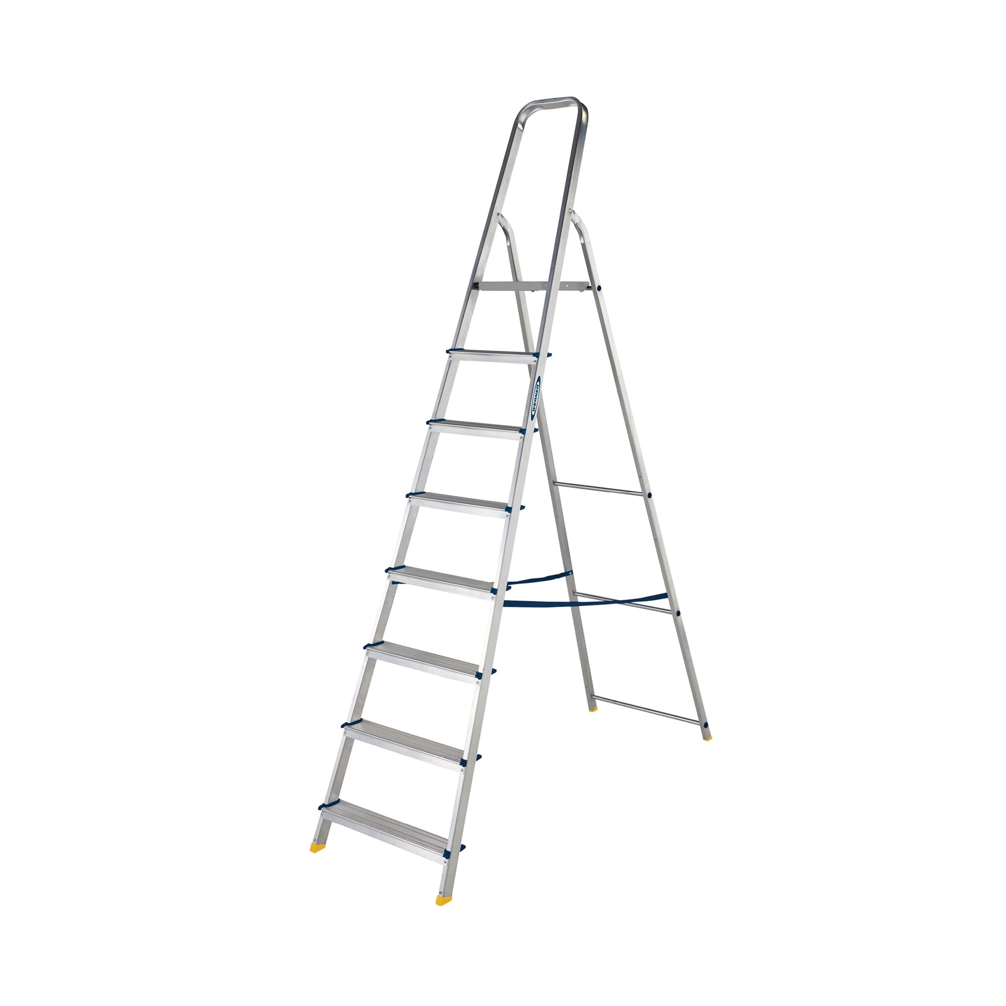 8 TREAD STEPLADDER + HIGH HANDRAIL