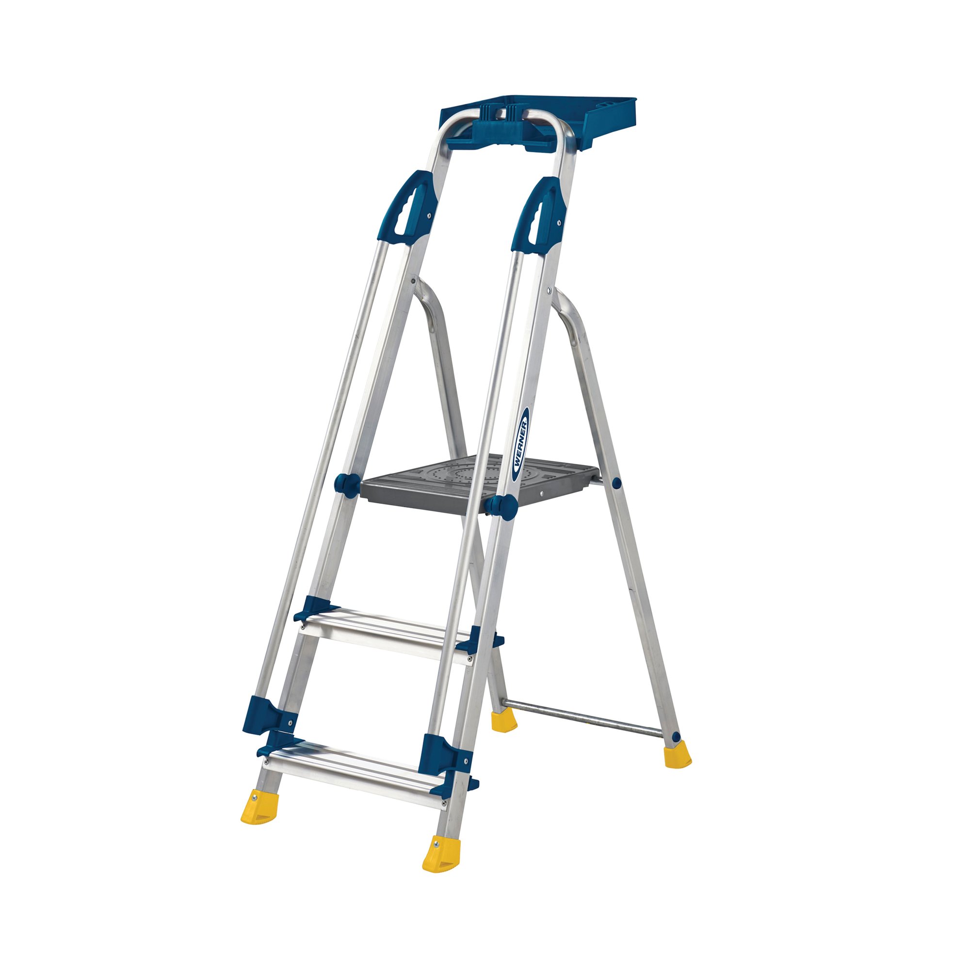 WORKSTATION 3 TREAD STEPLADDER BLUE