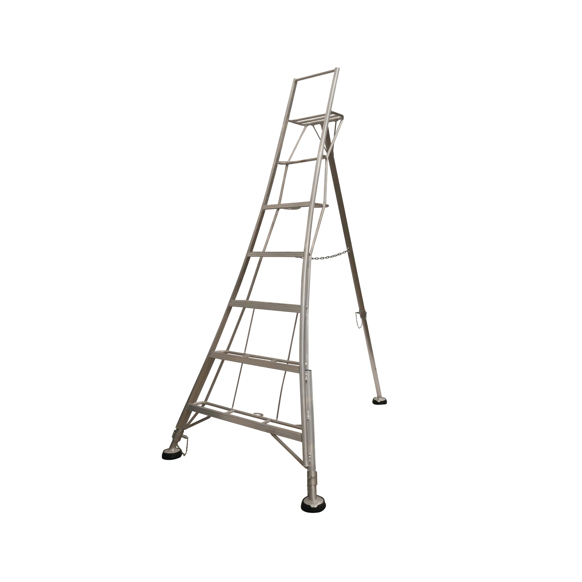 ADJUSTABLE 5 TREAD TRIPOD LADDER