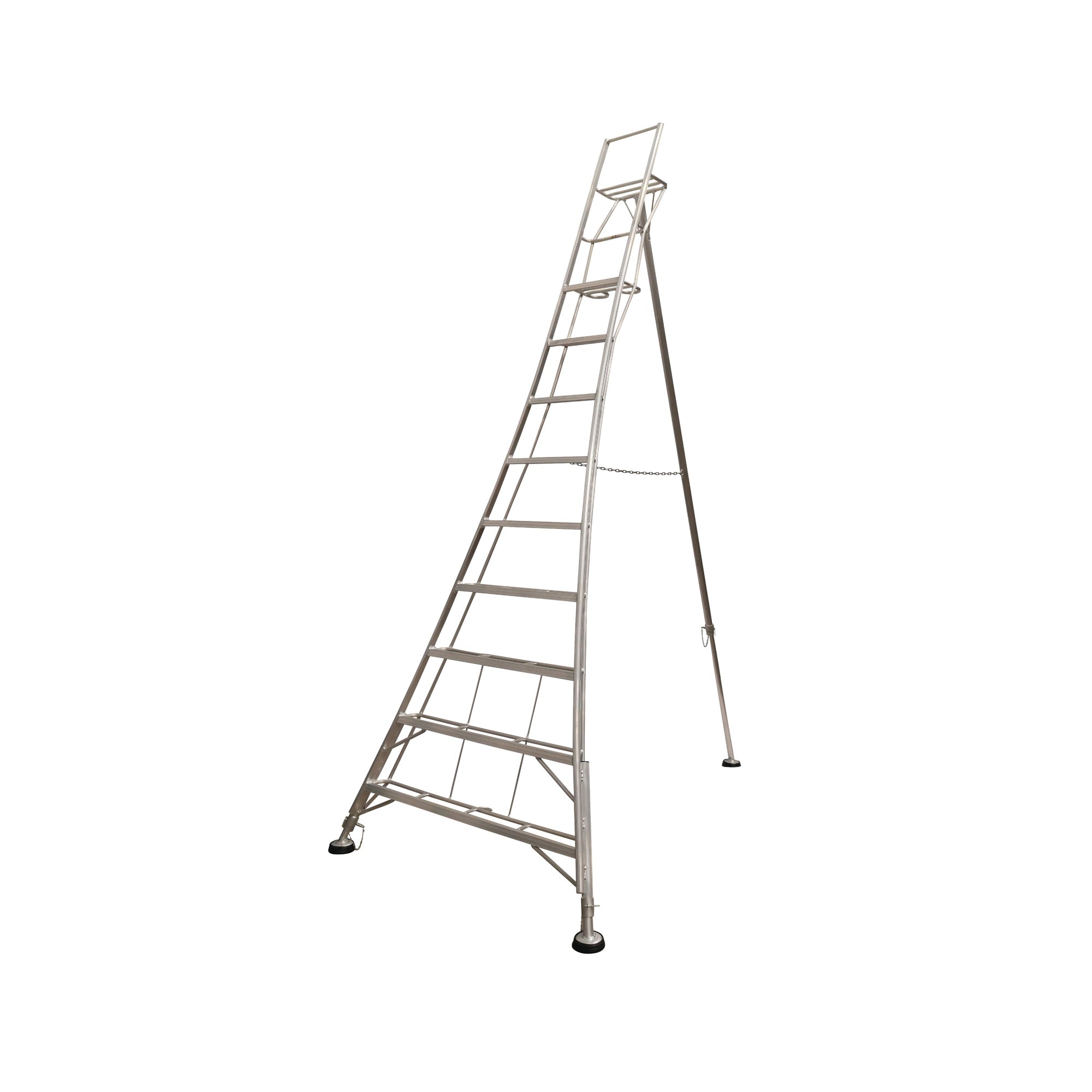 ADJUSTABLE 9 TREAD TRIPOD LADDER