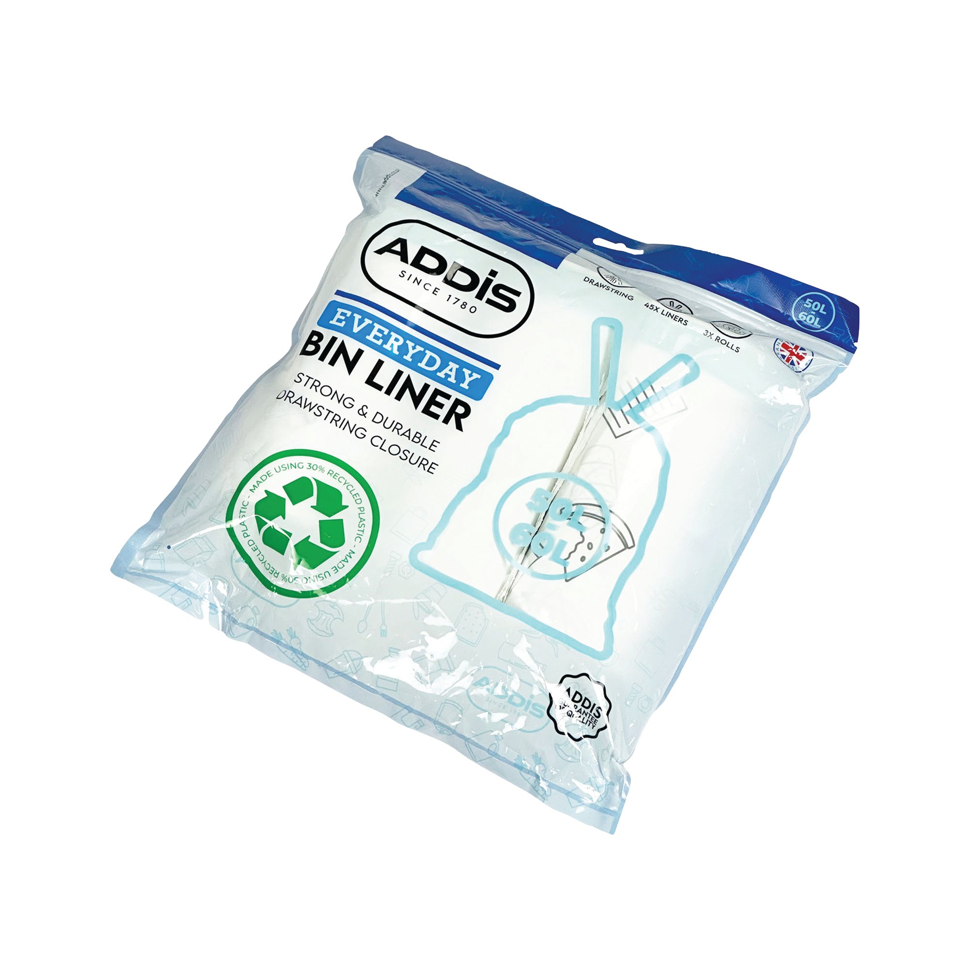 ADDIS DRAWSTG BIN LNR 50-60L X15 PK3