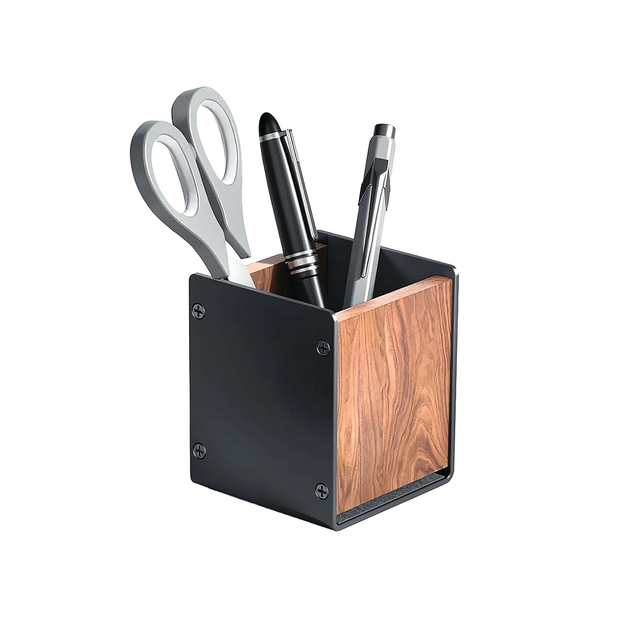 ALBA PEN HOLDER BLACK/WALNUT