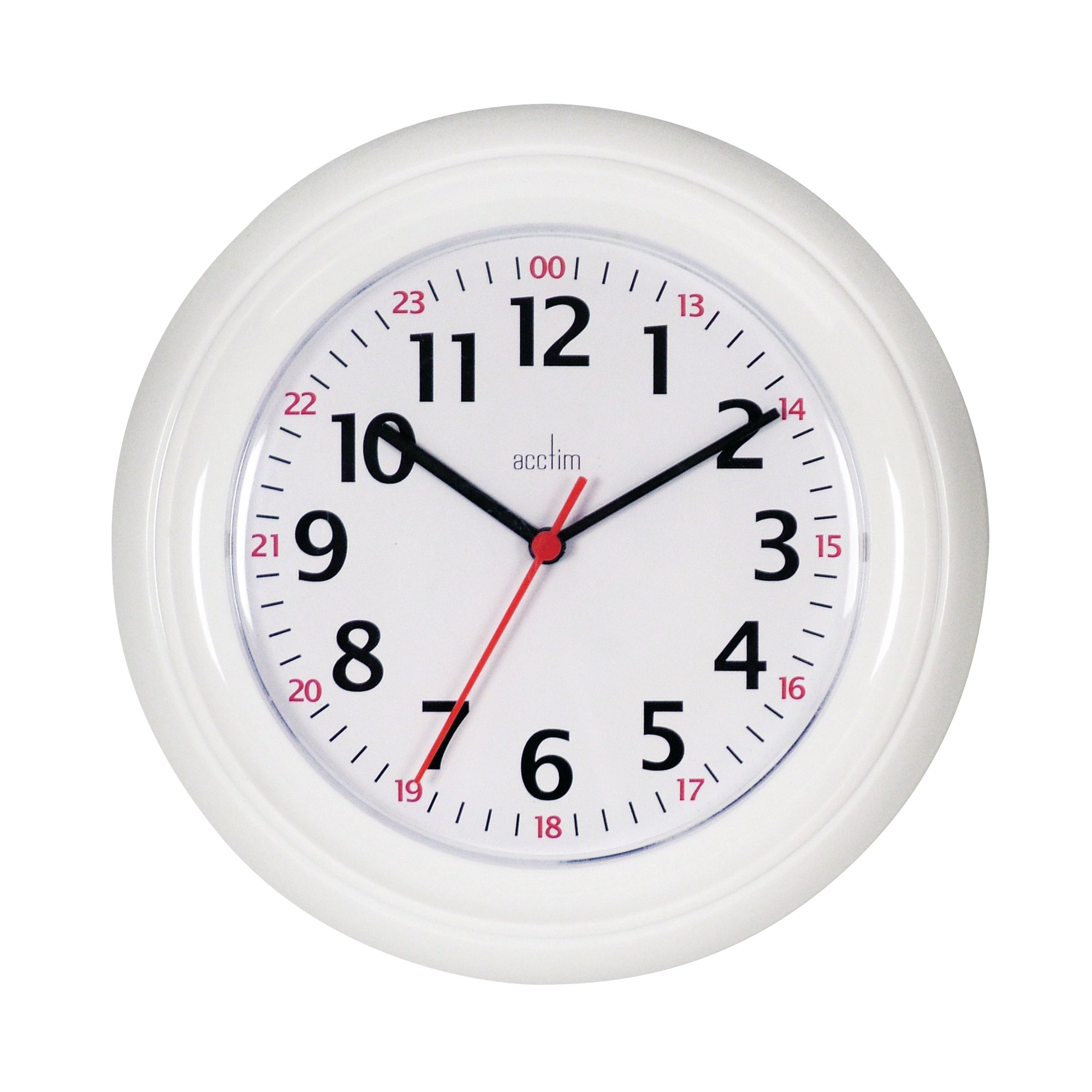 ACCTIM WEXHAM 24 HOUR WALL CLOCK WHT