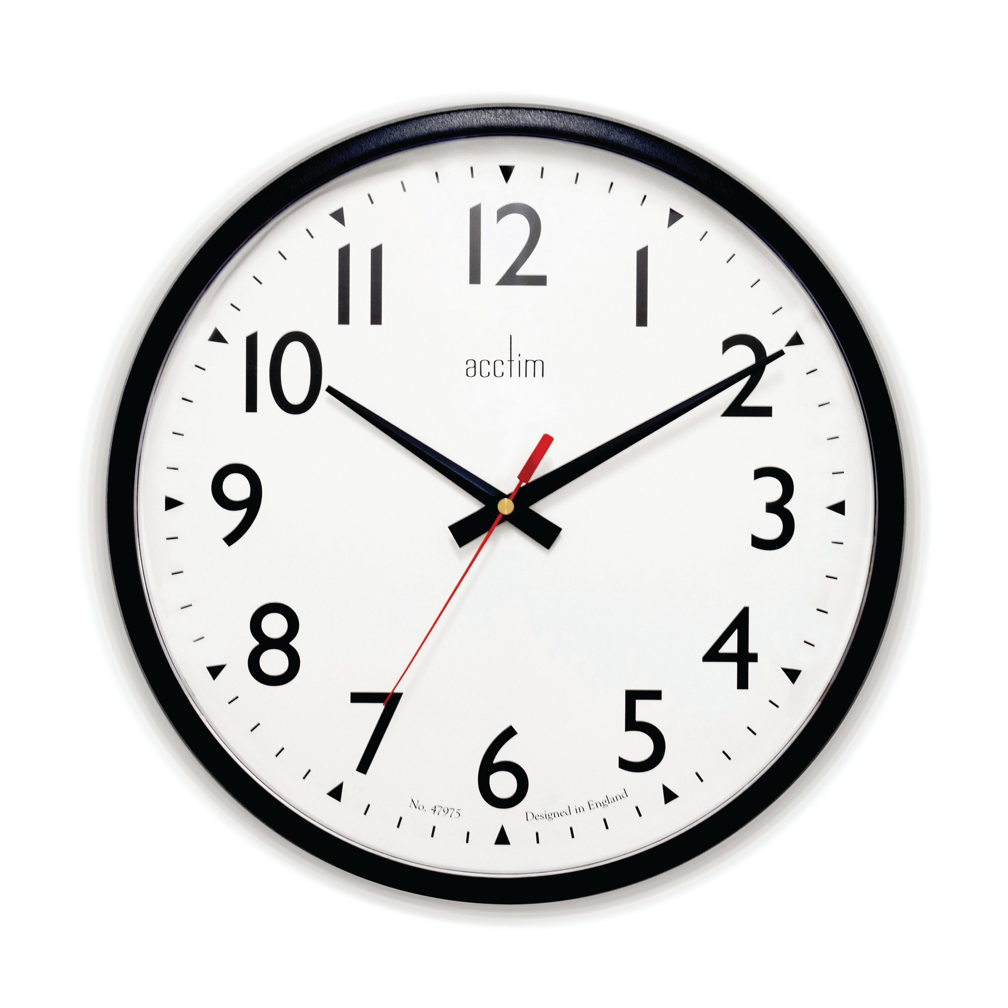 COMMANDER CLOCK BLACK 35CM 22463