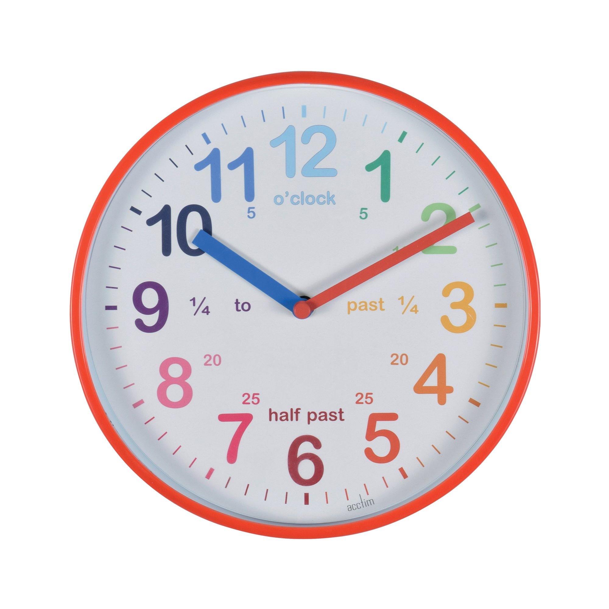 ACCTIM WICKFORD TIME TEACH CLOCK RED