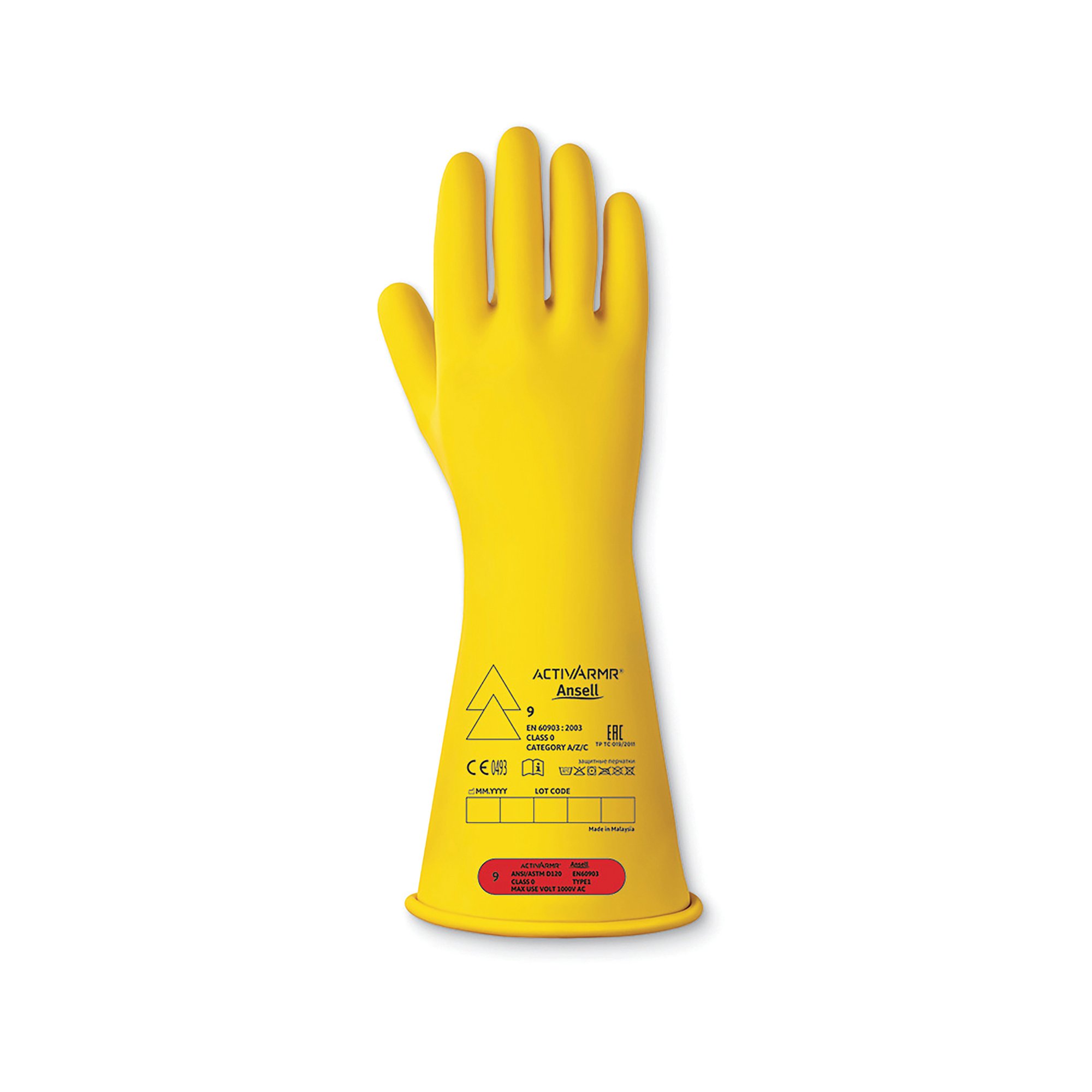 ANSELL ELEC INSULATING GLOVES YLW M
