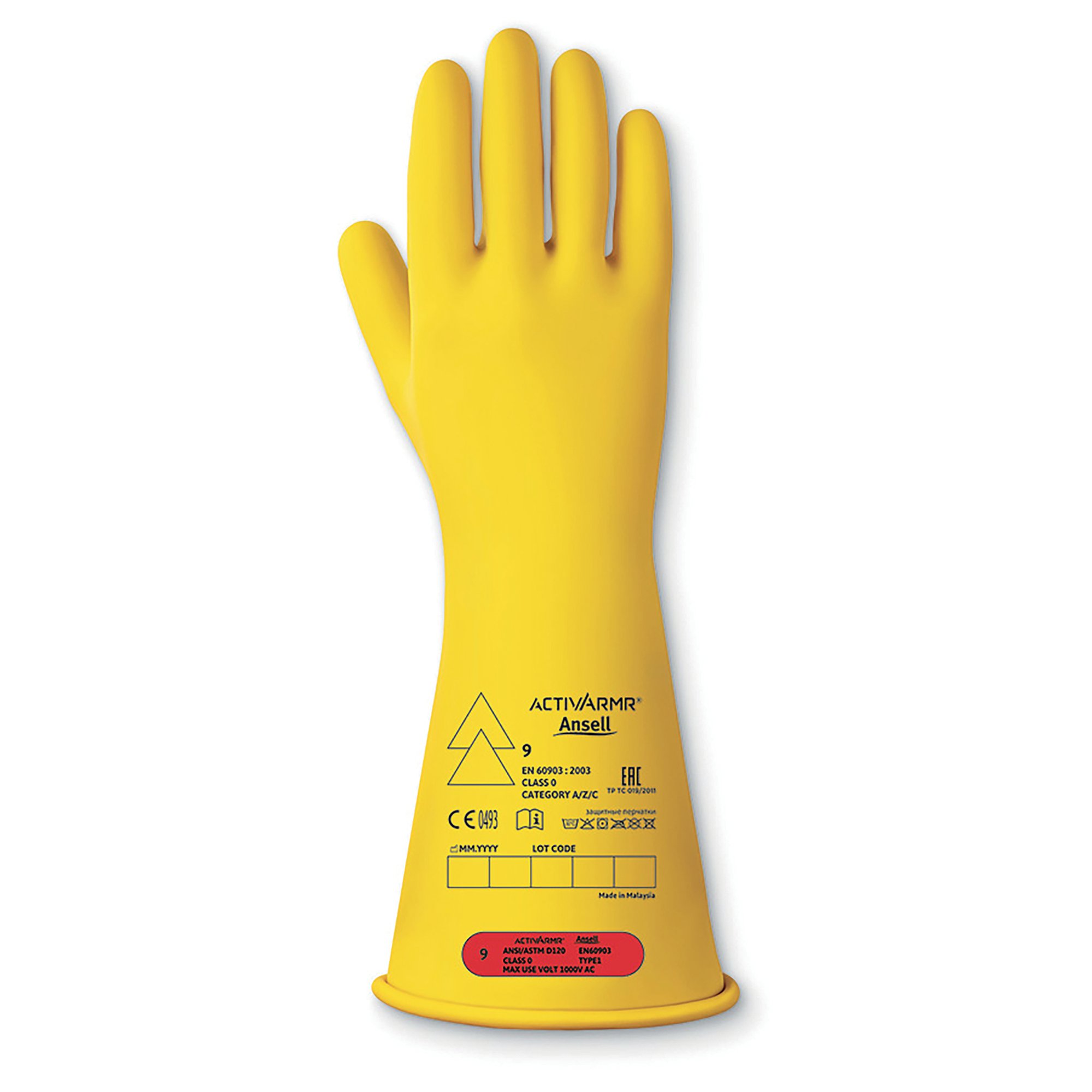 ANSELL ELEC INSULATING GLOVES YLW L