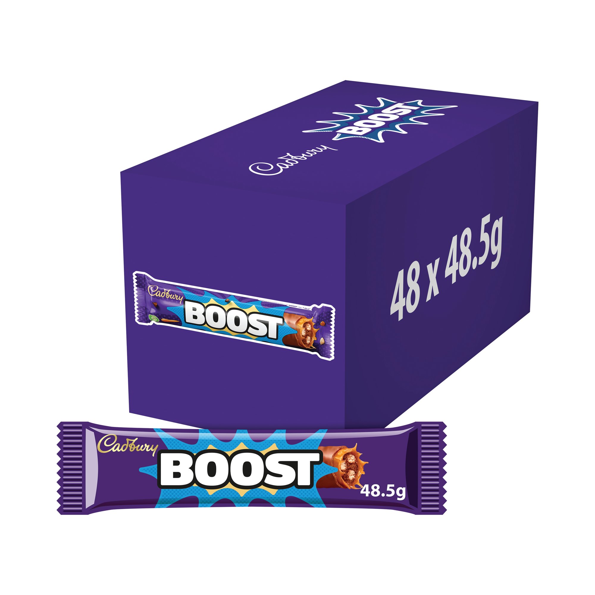 CADBURY BOOST CHOC BARS 48.5G PK48