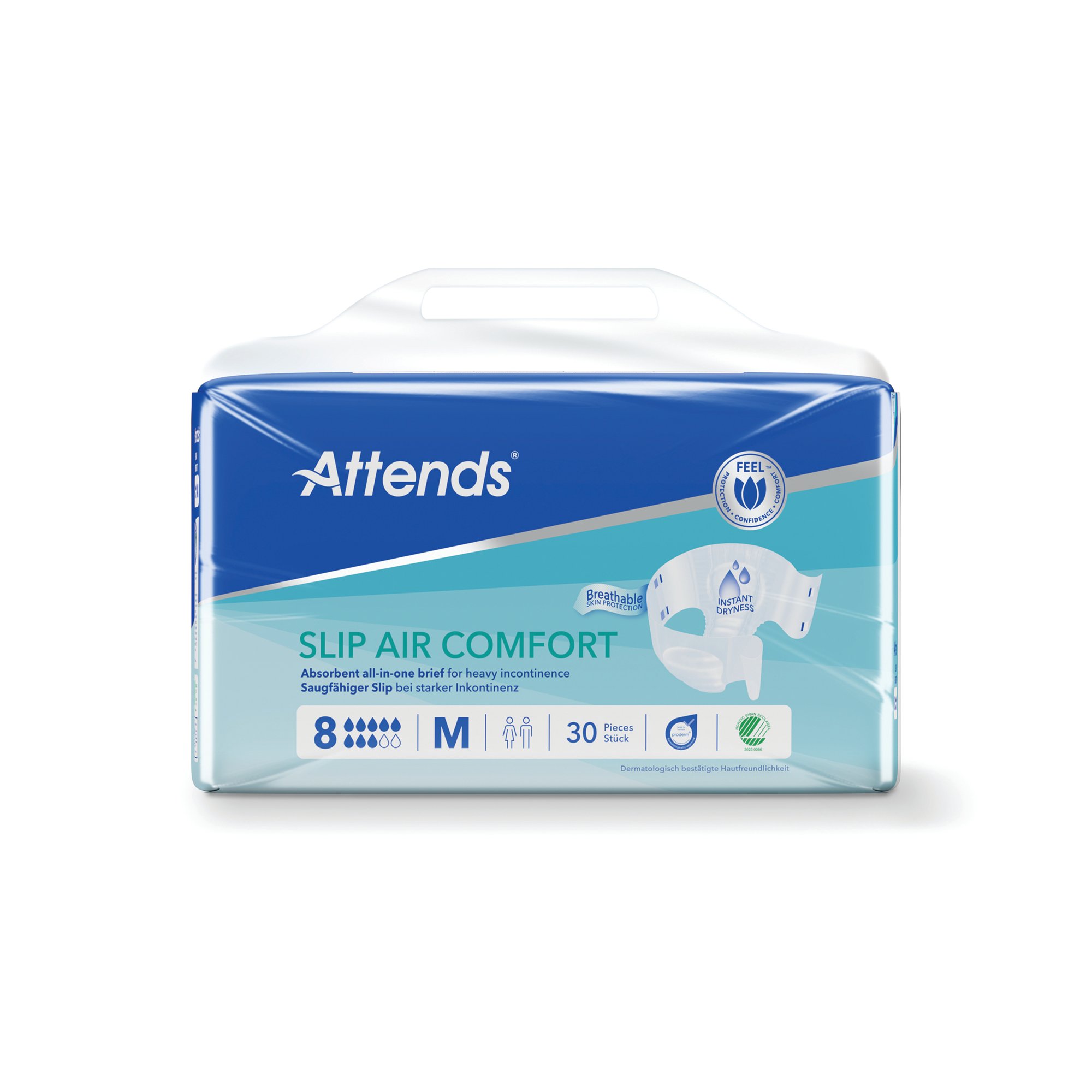 ATTENDS SLIPAIR NAPPY SZ 8M X4 PK30