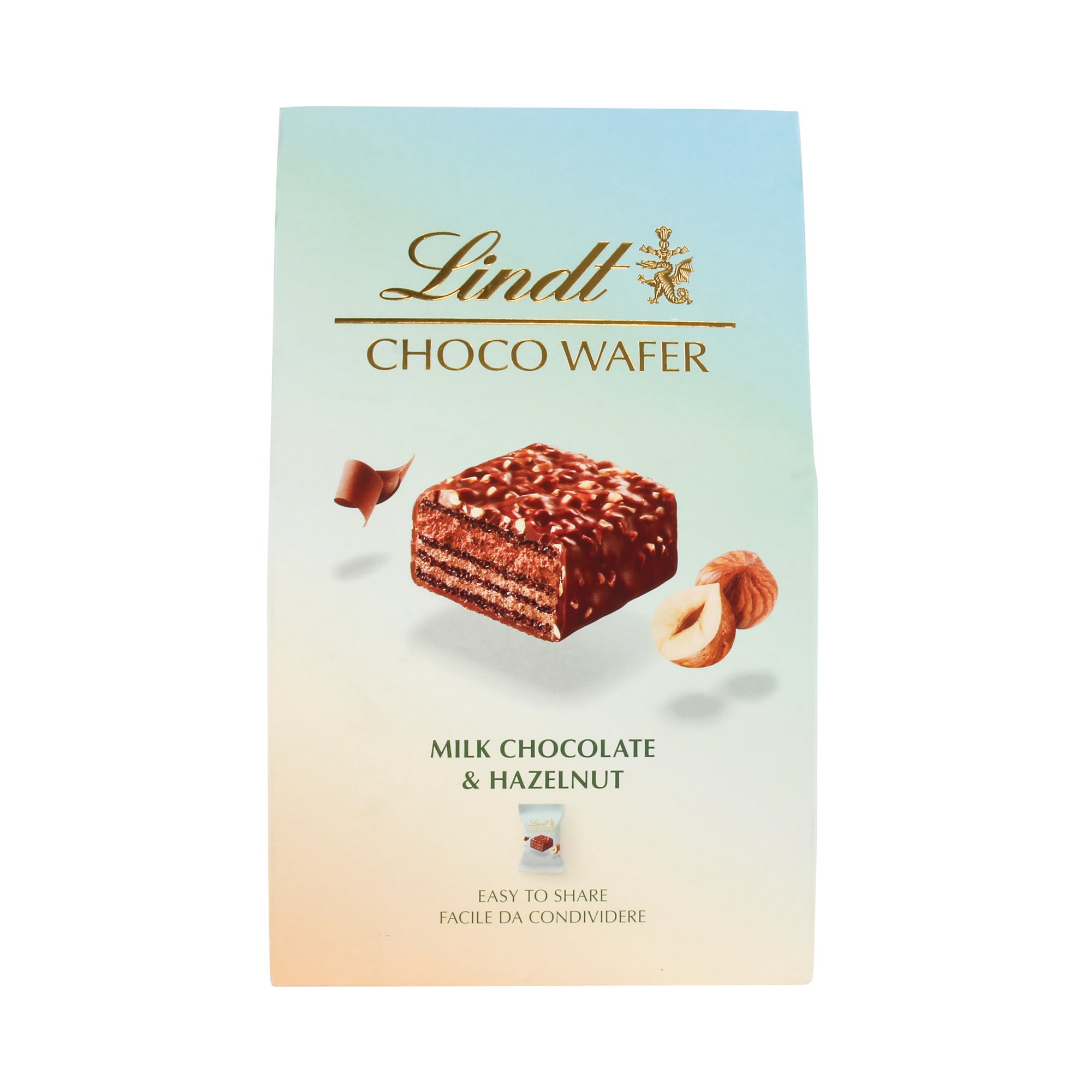 LINDT WAFER MILK CHOC HAZELNUT 135G