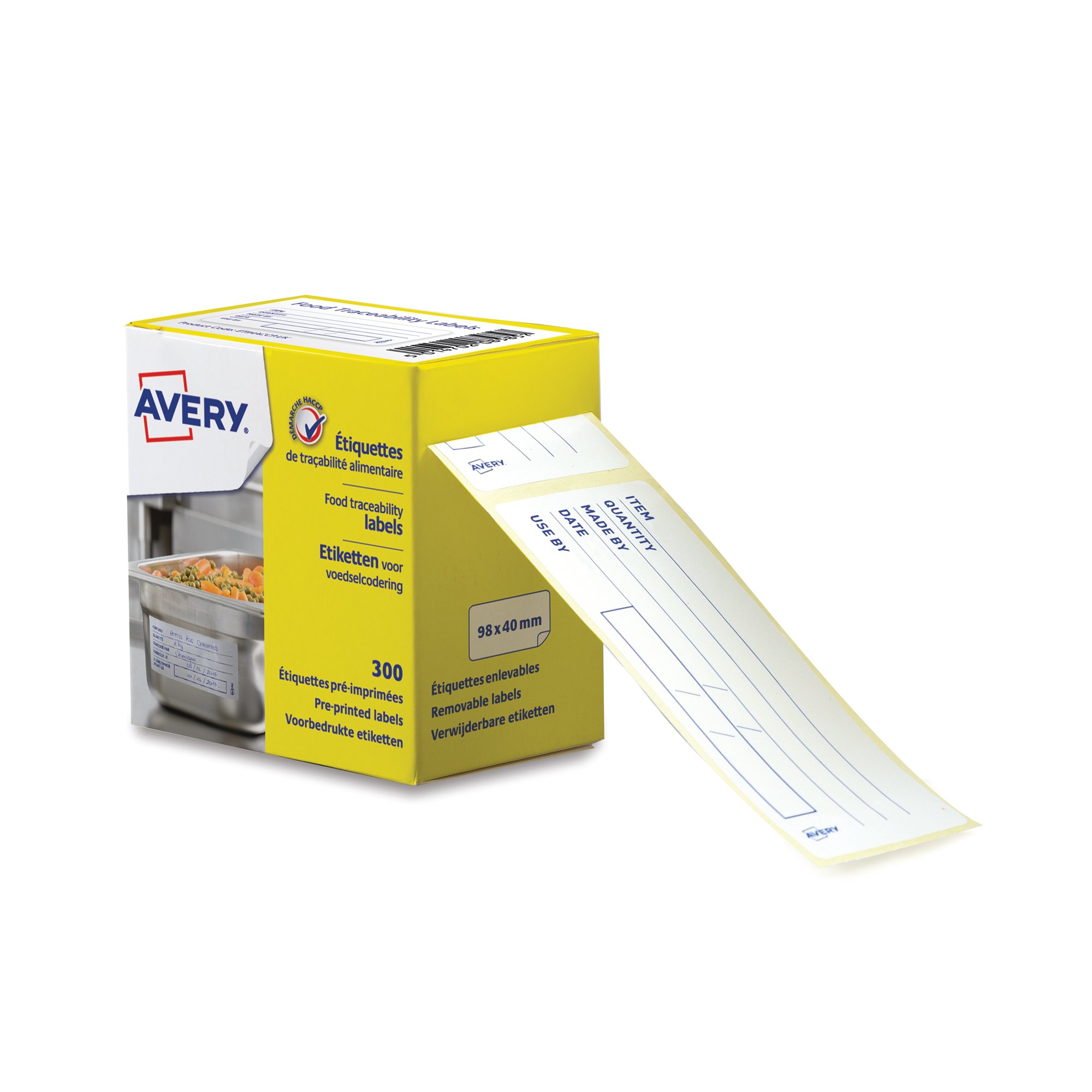 AVERY PRINTED FOOD TRACE LABEL PK300