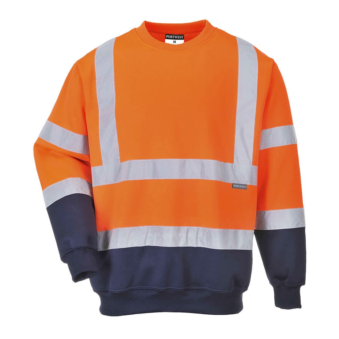 HI-VIS CONT SWEATSHIRT ORG/NAVY S